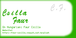 csilla faur business card